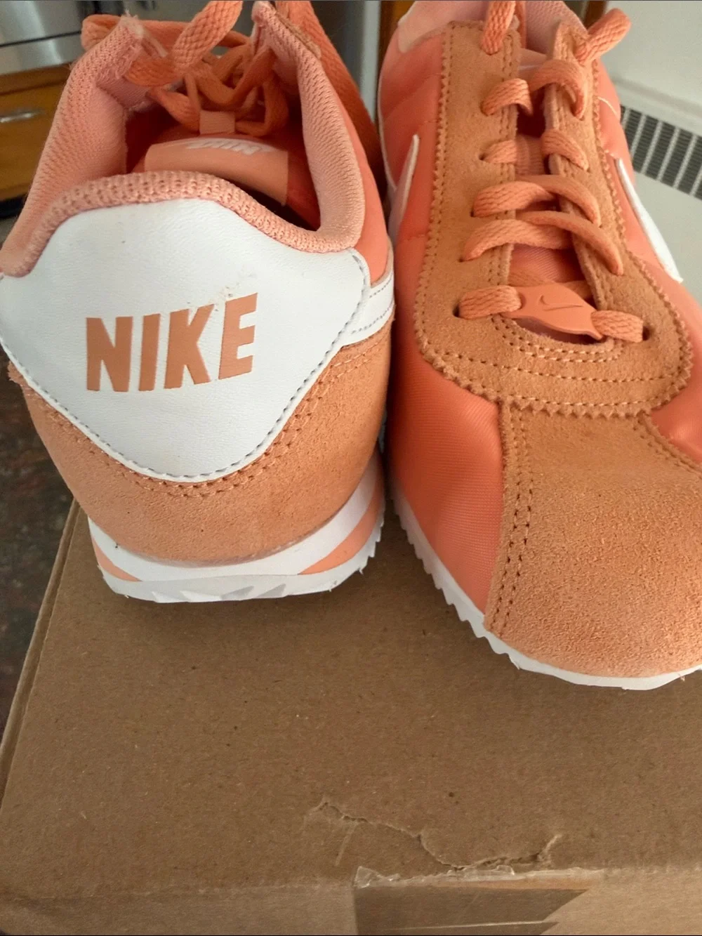 Nike Kids Peach/Coral Retro Runner Sneakers